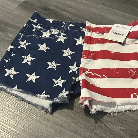 Patriotic Star and Stripe Women's Shorts - Picture 2 of 7